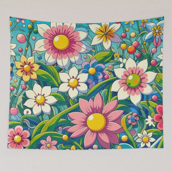 Item preview, Flowers, botanical, spring, floral pattern, cottagecore, Japanese pop art designed and sold by Sugar Wisdom .