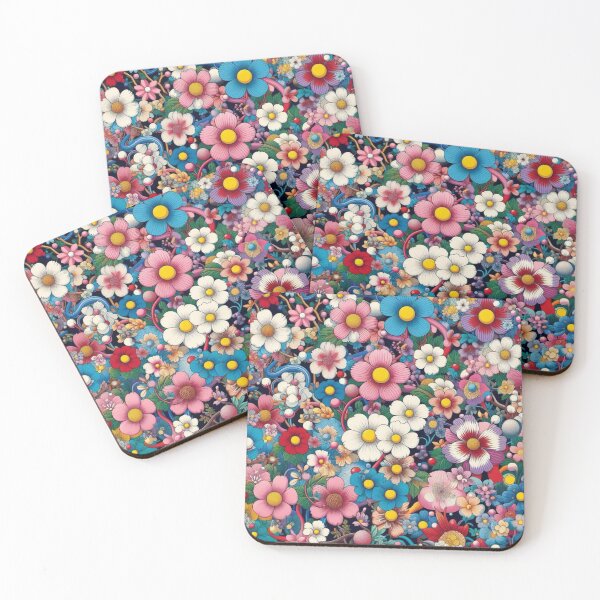 Item preview, Flowers, botanical, spring, floral pattern, cottagecore, japanese pop art designed and sold by Sugar Wisdom .