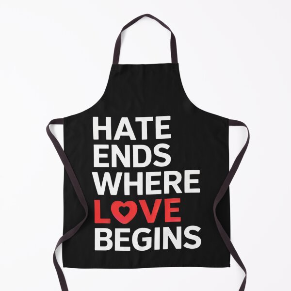 Item preview, Hate Ends Where Love Begins Anti-Hate Positive Message, Anti-Bullying, Anti-Mobbing designed and sold by Anniko Art Studio.