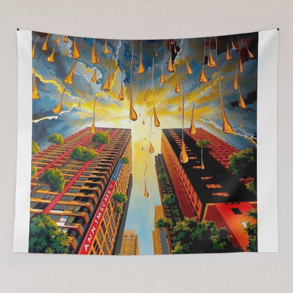 Item preview, Golden Droplets Dance Against Evening Sky designed and sold by PanoramaPrints.