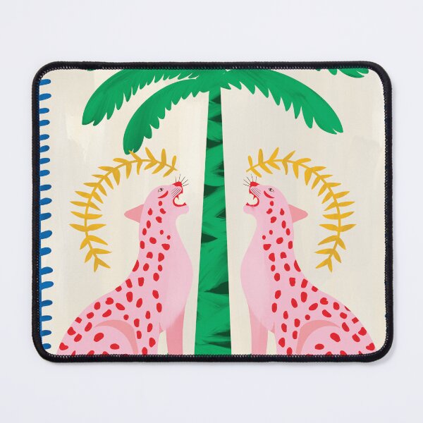 Item preview, Boho Pink Tigers & Palm Trees – Tropical Dream big cats designed and sold by Arctic frame studio.