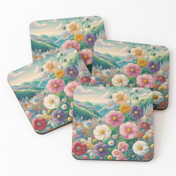 Item preview, Flowers, botanical, spring, floral pattern, cottagecore, japanese pop art designed and sold by Sugar Wisdom .