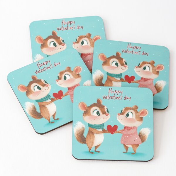 Item preview, Cute Chipmunk Couple "Happy Valentine's Day" designed and sold by Anicue.