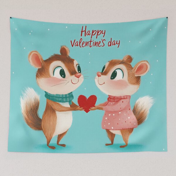 Item preview, Cute Chipmunk Couple "Happy Valentine's Day" designed and sold by Anicue.