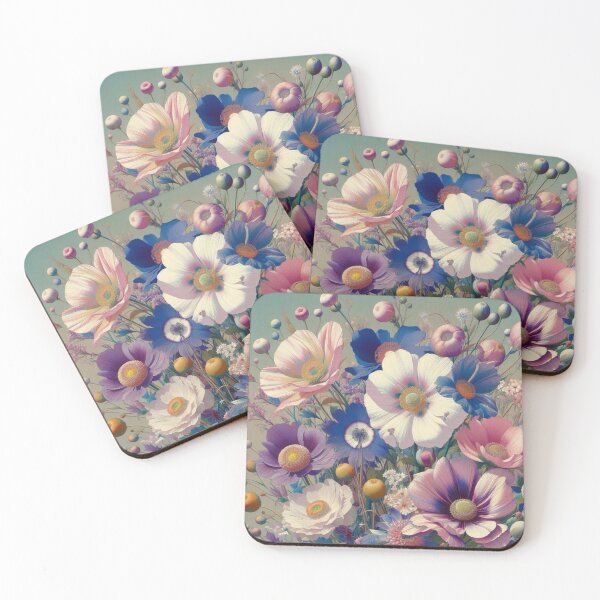 Item preview, Flowers, botanical, spring, floral pattern, cottagecore, japanese pop art designed and sold by Sugar Wisdom .