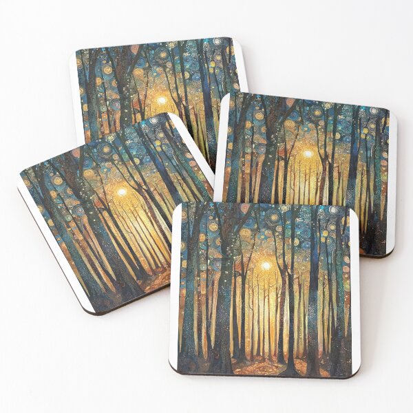 Item preview, Gustav Klimt Print Sun Forest Trees Painting designed and sold by MamboArt.