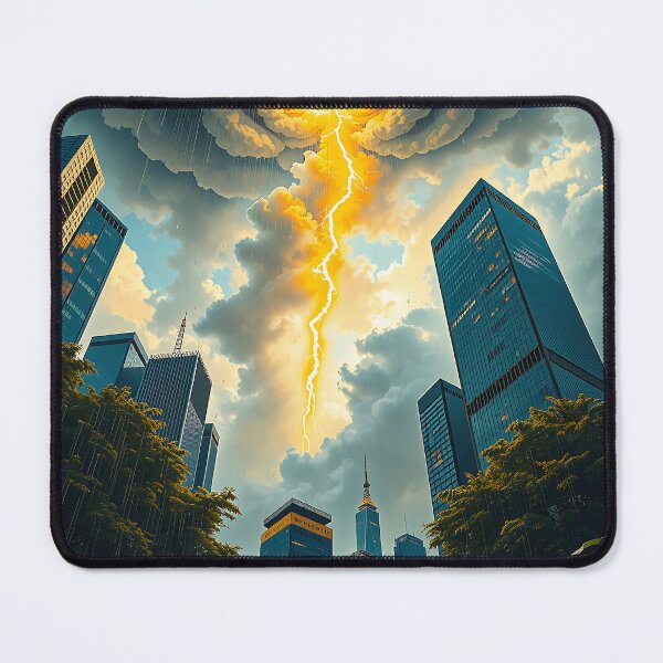 Item preview, Stormlit Dusk Over Golden Towers designed and sold by PanoramaPrints.