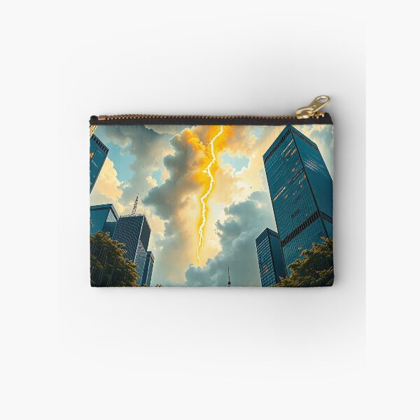 Item preview, Stormlit Dusk Over Golden Towers designed and sold by PanoramaPrints.