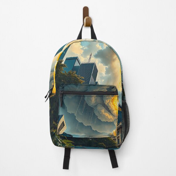Item preview, Stormlit Dusk Over Golden Towers designed and sold by PanoramaPrints.