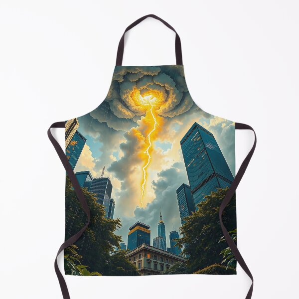 Item preview, Stormlit Dusk Over Golden Towers designed and sold by PanoramaPrints.