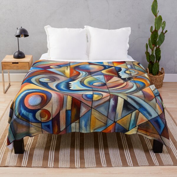 Item preview, "Cubist Minds & Watercolor Dreams: A Sideways Portrait in Artistic Style." designed and sold by FotoworldEdel.