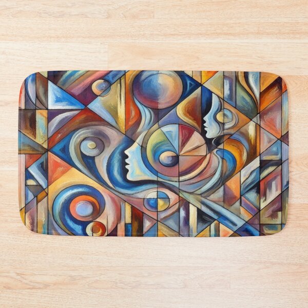 Item preview, "Cubist Minds & Watercolor Dreams: A Sideways Portrait in Artistic Style." designed and sold by FotoworldEdel.
