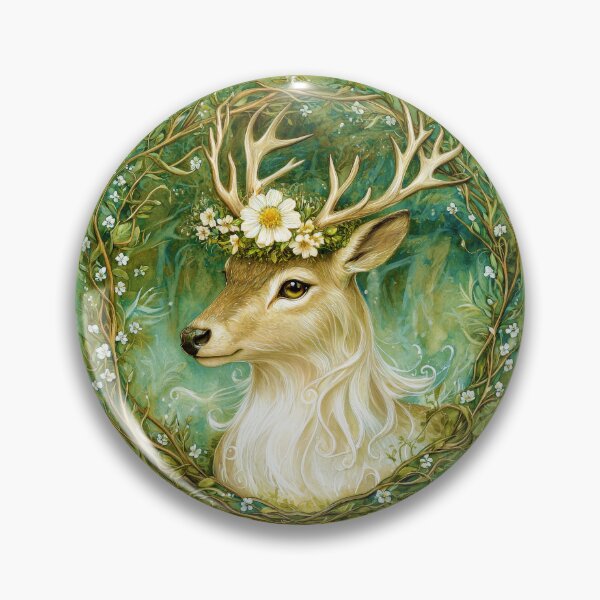 Item preview, Imbolc Stag – Wheel of the Year, Celtic Nature Spirit designed and sold by Karen MacKellar Designs.