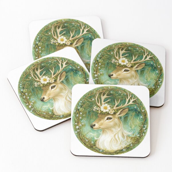 Item preview, Imbolc Stag – Wheel of the Year, Celtic Nature Spirit designed and sold by Karen MacKellar Designs.