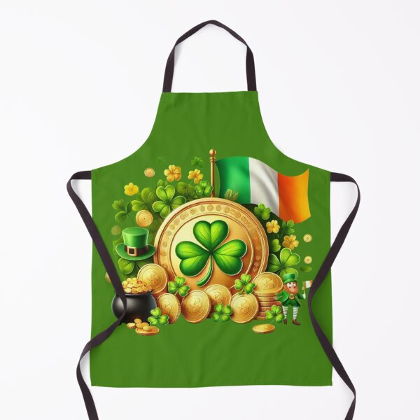 Item preview, St. Patrick's Day Shamrock and Gold Coins designed and sold by PawtopiaDesigns.