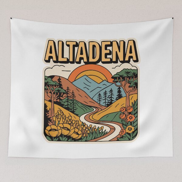 Item preview, Altadena - Vintage Nostalgic Retro Design designed and sold by skiprender.