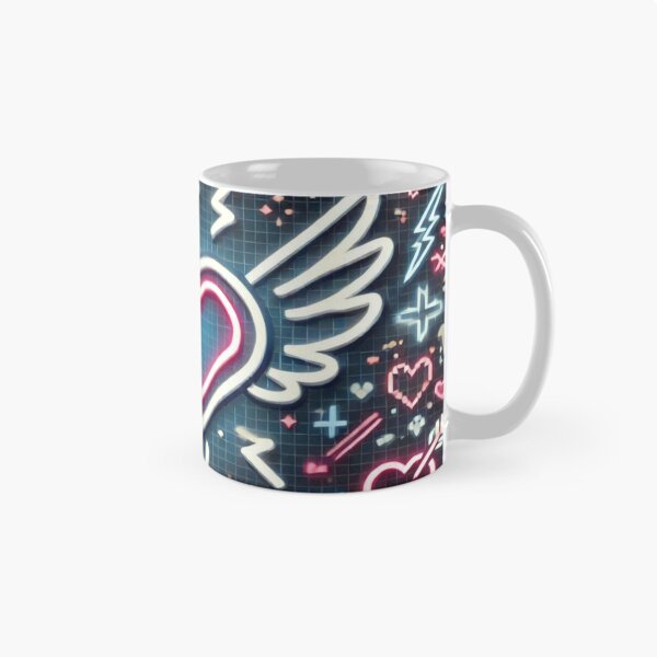 Item preview, Neon Heart with Wings Falcon-Frequency Drop-Amalgamation Reloaded designed and sold by Imaginarium of Chaos falcon88 .