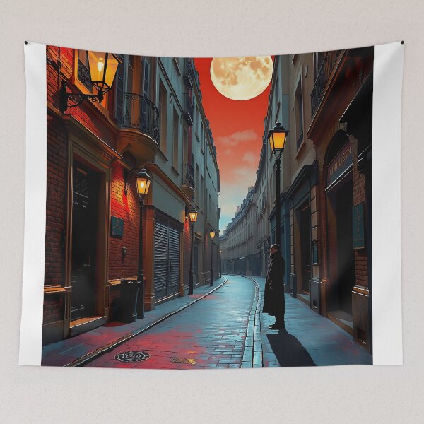 Item preview, Red Shadows In Parisian Night Corners designed and sold by PanoramaPrints.