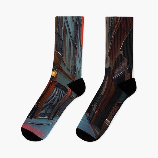 Item preview, Red Shadows In Parisian Night Corners designed and sold by PanoramaPrints.