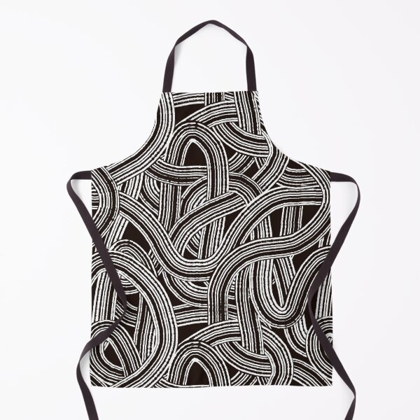 Item preview, Tangeld brush strokes modern style print White and black tones designed and sold by trefail.