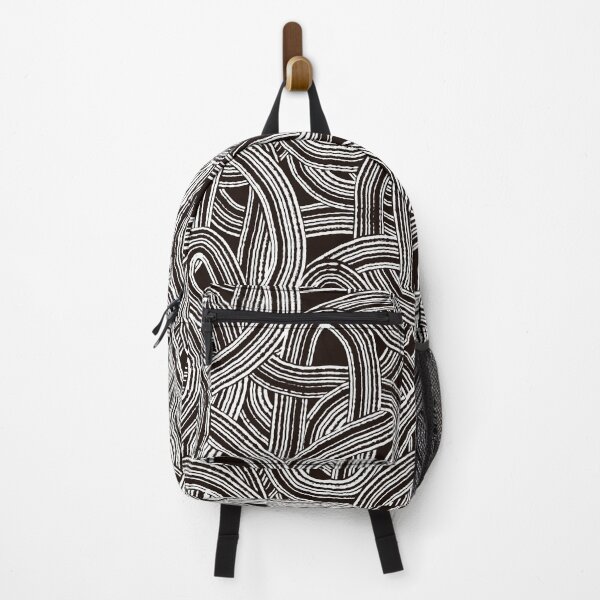 Item preview, Tangeld brush strokes modern style print White and black tones designed and sold by trefail.