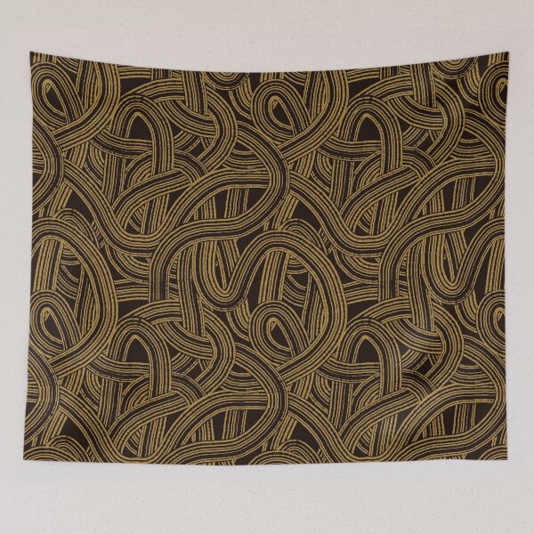 Item preview, Tangeld brush strokes modern style print Gold and black tones designed and sold by trefail.