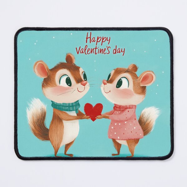 Item preview, Cute Chipmunk Couple "Happy Valentine's Day" designed and sold by Anicue.