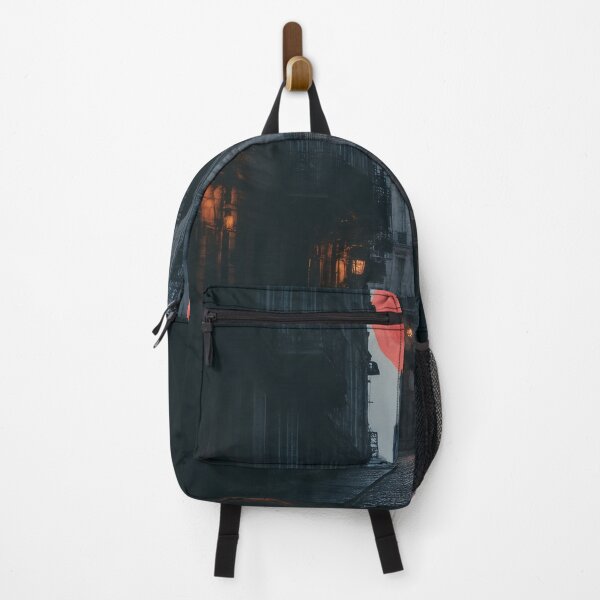 Item preview, Red Moonlit Shadows In Paris' Forgotten Alleys designed and sold by PanoramaPrints.