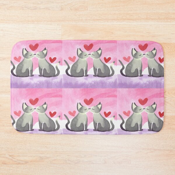 Item preview, Picture of two cats kissing each other lovingly,Purrfect Match designed and sold by 9blueart.