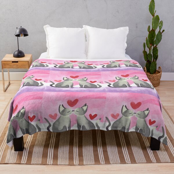 Item preview, Picture of two cats kissing each other lovingly,Purrfect Match designed and sold by 9blueart.