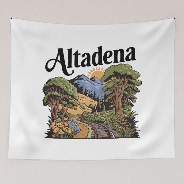 Item preview, Altadena - Vintage Nostalgic Retro Design designed and sold by skiprender.