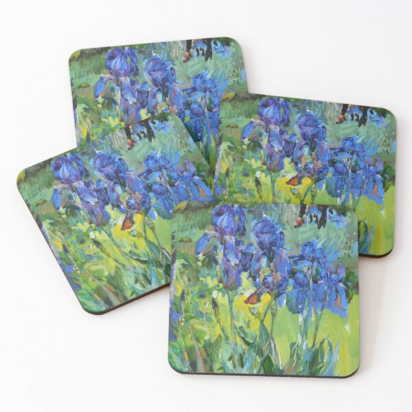 Item preview, Great oil painting illustration of irises designed and sold by andrii kutsachenko.
