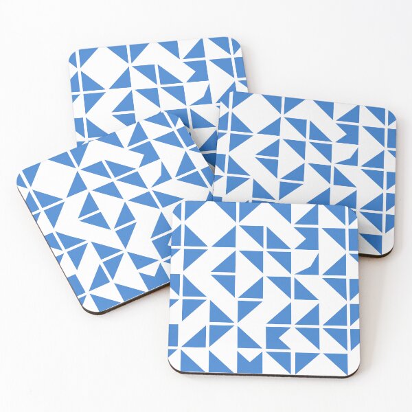 Item preview, Abstract Blue Triangle Geometric Pattern designed and sold by Studio of Shapes and Spectrum.