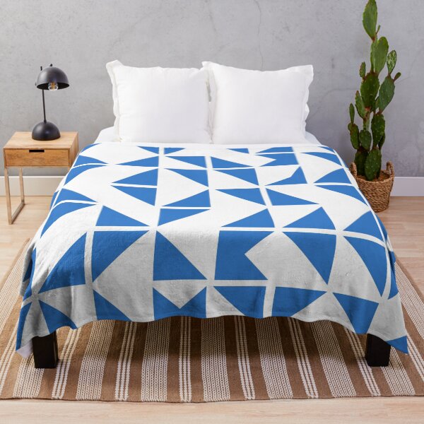 Item preview, Abstract Blue Triangle Geometric Pattern designed and sold by Studio of Shapes and Spectrum.