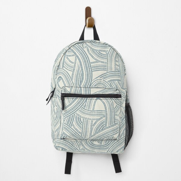 Item preview, Tangeld brush strokes modern style print Blue and cream white tones designed and sold by trefail.