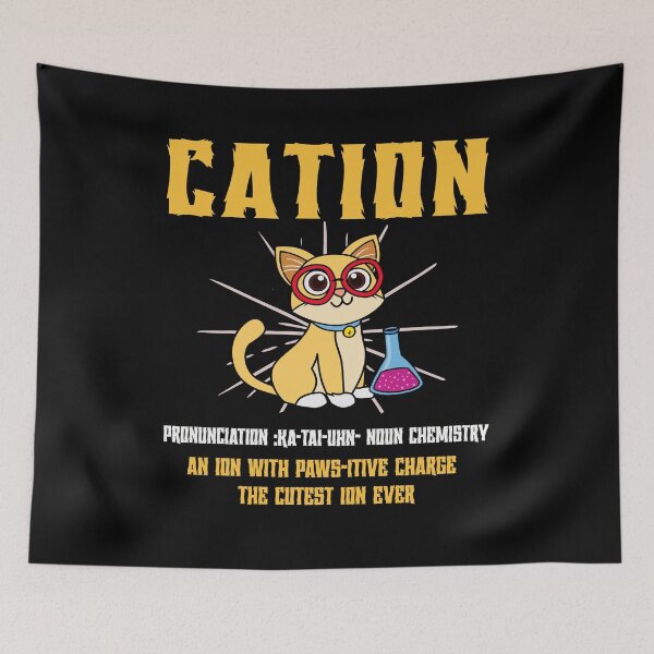 Item preview, Cation Funny Chemistry Humor Science Teacher Cat Pun designed and sold by MizoX7.