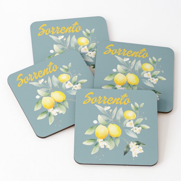 Item preview, Sorrento Watercolor lemons lemon flowers lemon leaves  designed and sold by EmeraldeaArt.