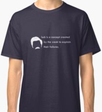 Ron Swanson on Luck Classic T-Shirt