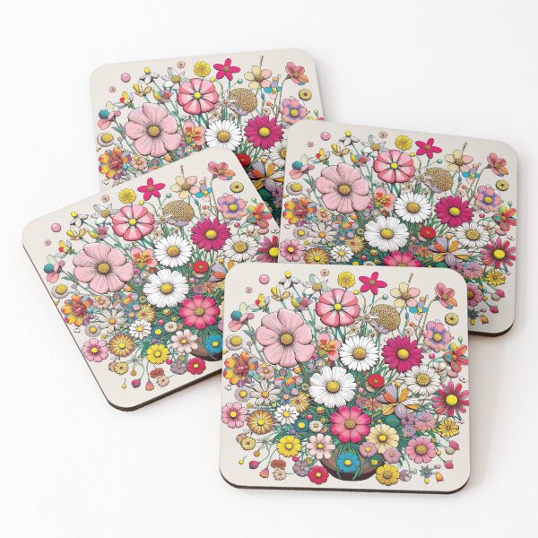 Item preview, Flowers, botanical, spring, floral pattern, cottagecore, japanese pop art designed and sold by Sugar Wisdom .