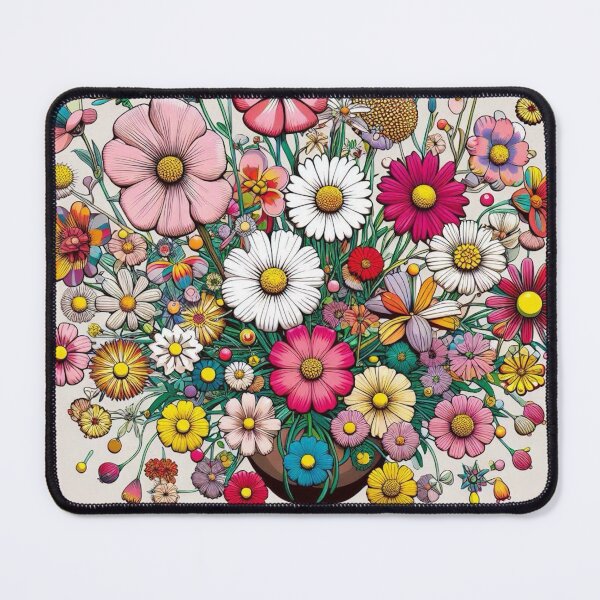Item preview, Flowers, botanical, spring, floral pattern, cottagecore, japanese pop art designed and sold by Sugar Wisdom .