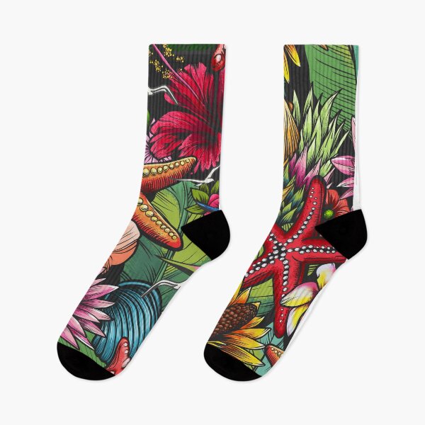 Item preview, Tropical paradise - flowers, shells, starfish designed and sold by Irina-Tsaran.