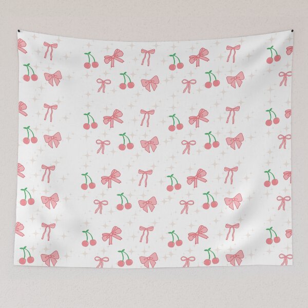 Item preview, Cute Pink Croquette Bow and Cherries designed and sold by CreatedbyKandJ.