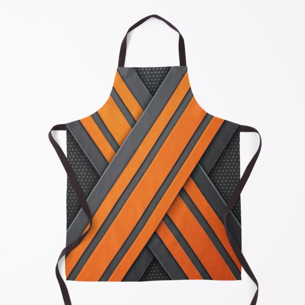 Item preview, Abstract Geometric Background: Intersecting Orange and Gray Stripes on Perforated Metal Texture. designed and sold by RGShirtWorks.