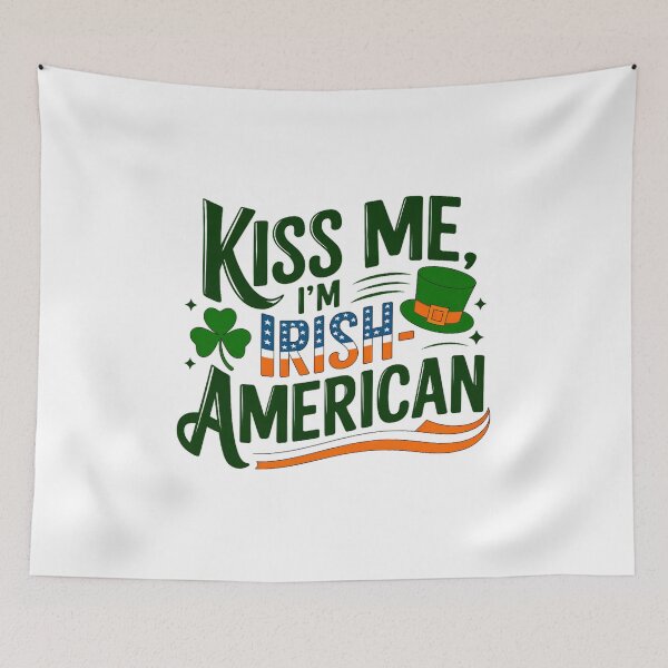 Item preview, Kiss Me, I’m Irish-American – Funny St. Patrick’s Day design designed and sold by pod24.