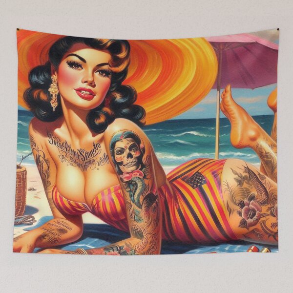 Item preview, Hot Tattooed Summer Girl designed and sold by PulpVintage.