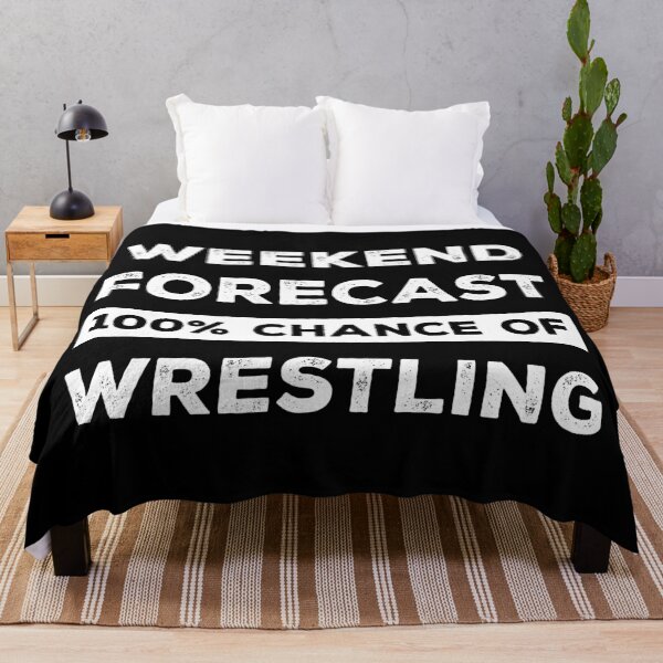 Item preview, Weekend Forecast 100% Chance Of Wrestling Funny designed and sold by RareBunny.