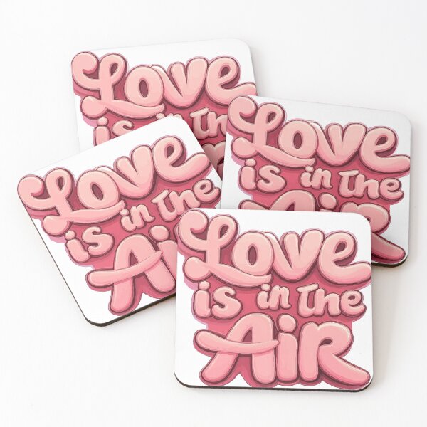 Item preview, Love is in the Air – Retro 3D Bubble Letter Valentine’s Day Design designed and sold by FaithCreatives.