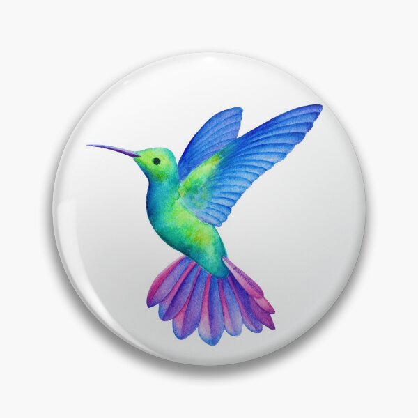 Artikelvorschau, Kolibri-Aquarellillustration entworfen und verkauft von Chantelle Que.
