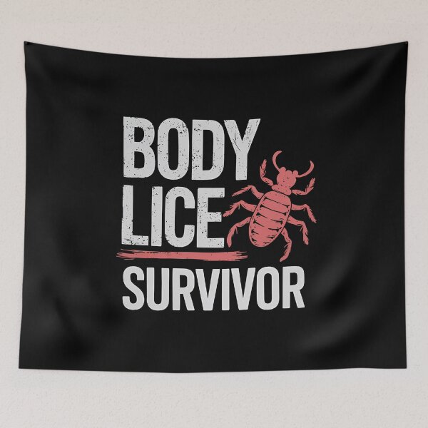 Item preview, Body Lice Survivor -  This gift is perfect for people with a dark sense of humor, survivalists, medical professionals, military personnel, and anyone who enjoys absurd and unconventional jokes. designed and sold by ZyziowskyArt.