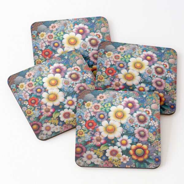 Item preview,  Flowers, botanical, spring, floral pattern, cottagecore, japanese pop art designed and sold by Sugar Wisdom .